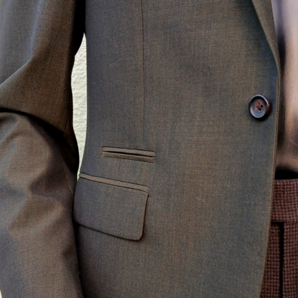 NEXT TAILORING MEN'S WOOL VISOSE BLEND "SKINNY FIT' LUX BLAZER